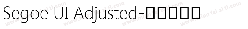 Segoe UI Adjusted字体转换